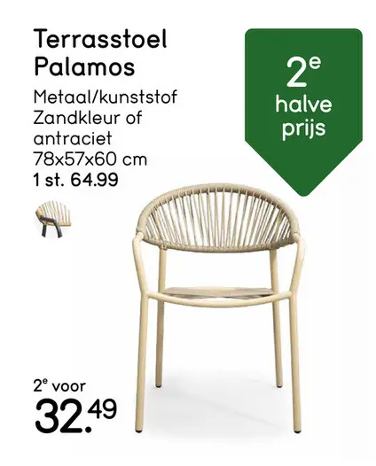 Aanbieding: Terrasstoel Palamos