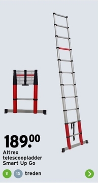 Aanbieding: Telescoopladder Smart Up Go