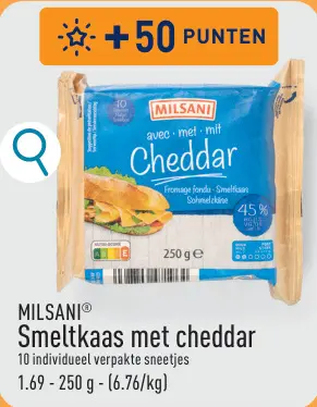 Promotie: Smeltkaas met cheddar