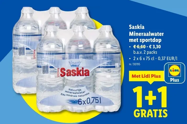 Promotie: Mineraalwater met sportdop
