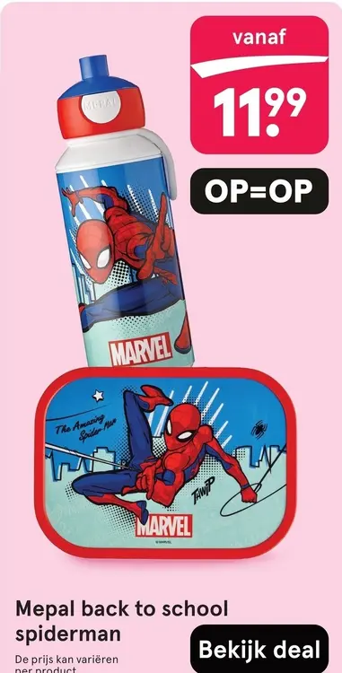Aanbieding: Mepal back to school spiderman