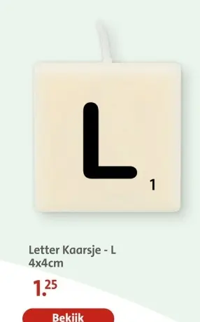 Aanbieding: Letter Kaarsje - L