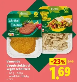 Promotie: Veggiestukjes of vegan schnitzels