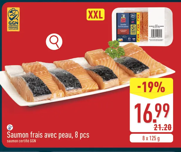 Offre: Saumon frais avec peau