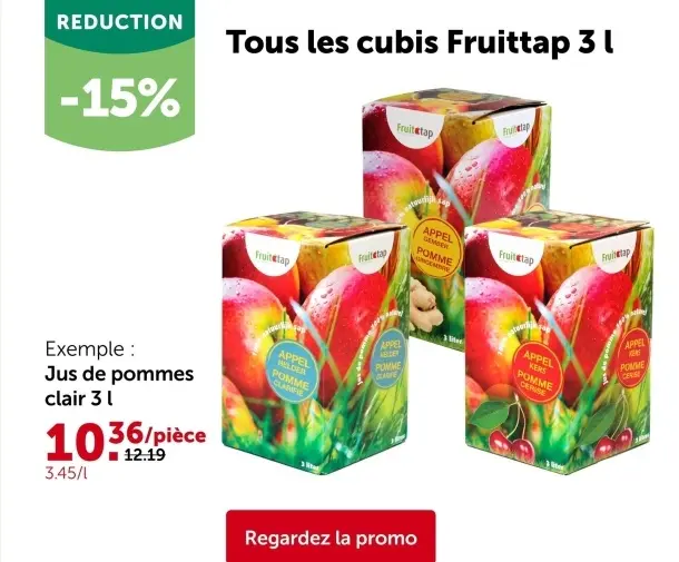 Offre: Jus de pommes clair