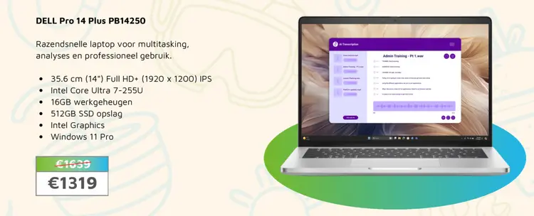 Aanbieding: Dell Pro 14 Plus PB14250