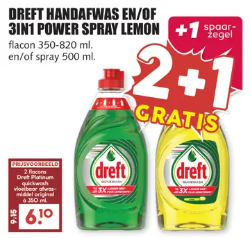 Aanbieding: Handafwas en/of 3in1 power spray lemon