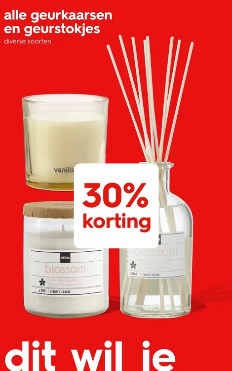 Aanbieding: geurkaarsen en geurstokjes