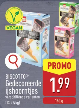 Aanbieding: BISCOTTOⓇ Gedecoreerde ijshoorntjes