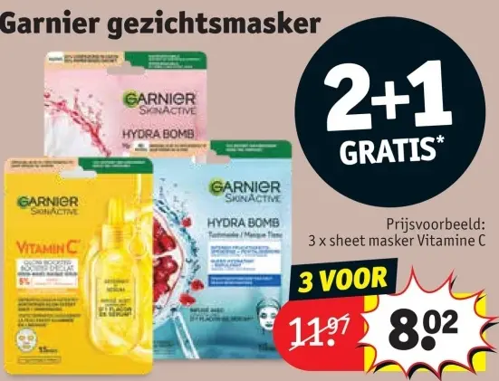 Aanbieding: Garnier gezichtsmasker