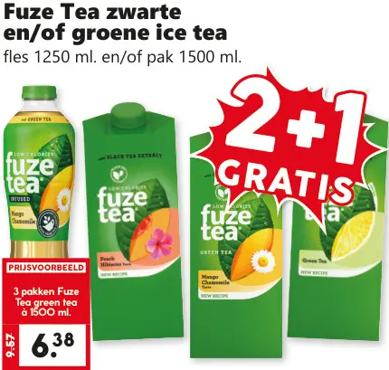 Aanbieding: Zwarte en/of groene ice tea