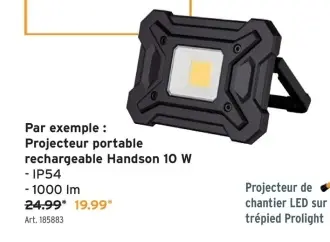 Offre: Projecteur portable rechargeable