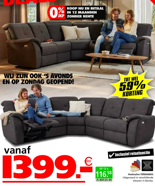 Aanbieding: Hoeksalon FERNANDO