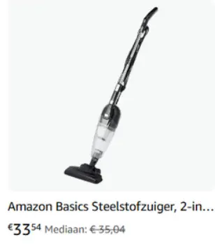 Promotie: Amazon Basics Steelstofzuiger, 2-in-1
