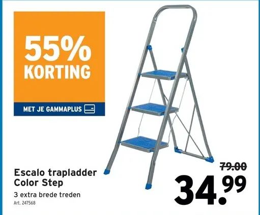 Promotie: Escalo trapladder Color Step