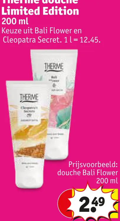 Promotie: Therme douche Limited Edition