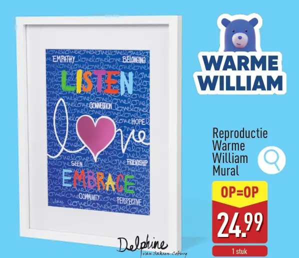 Promotie: Reproductie warme William Mural
