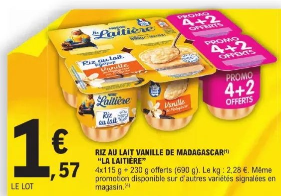 Promotie: Riz au lait vanille de madagascar
