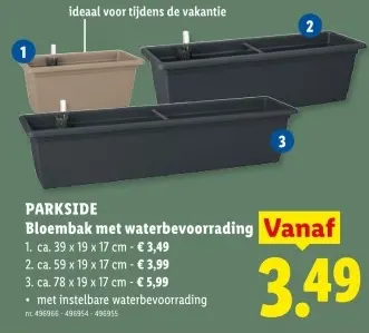 Promotie: Bloembak met waterbevoorrading