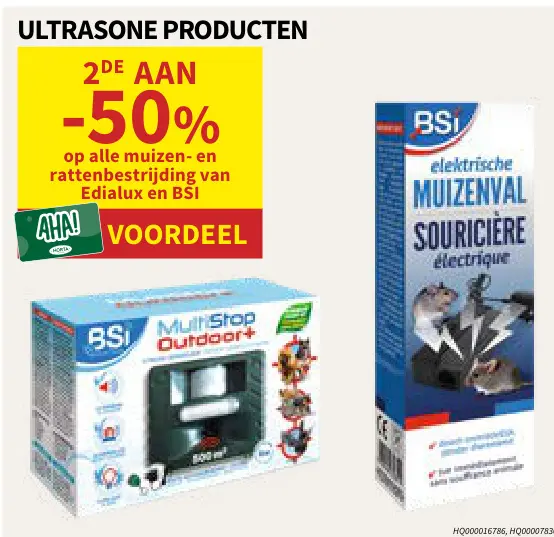 Promotie: Edialux & BSI Ultrasone producten voor muizen- en rattenbestrijding