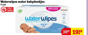 Aanbieding: Waterwipes water babydoekjes