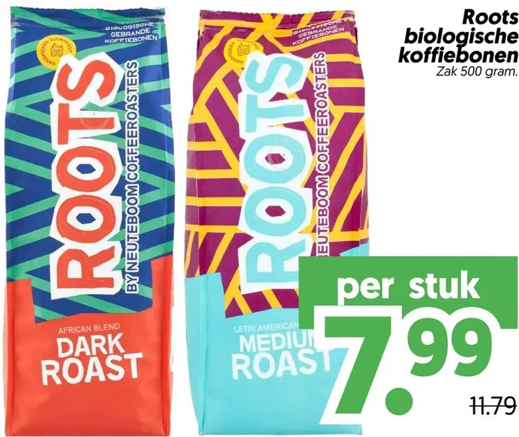 Aanbieding: Roots Biologische koffiebonen