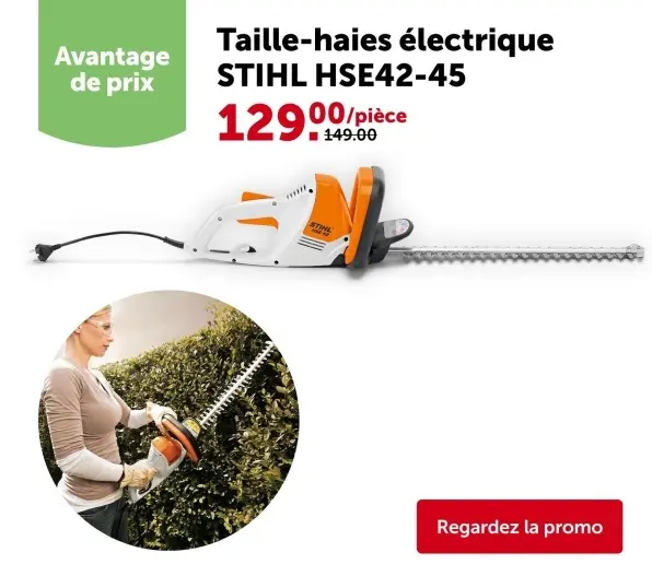 Offre: Taille-haies électrique HSE42-45