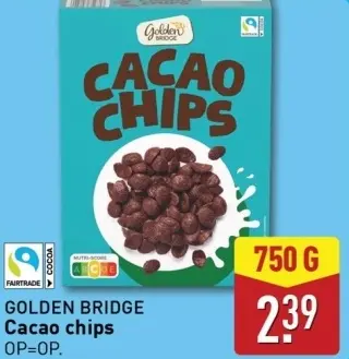 Aanbieding: GOLDEN BRIDGE Cacao chips