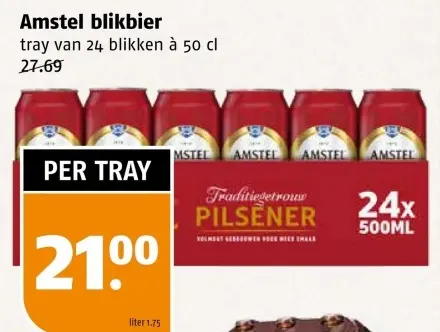 Aanbieding: Amstel blikbier