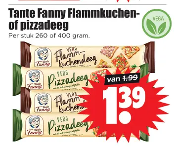 Aanbieding: Tante Fanny Flammkuchen- of pizzadeeg
