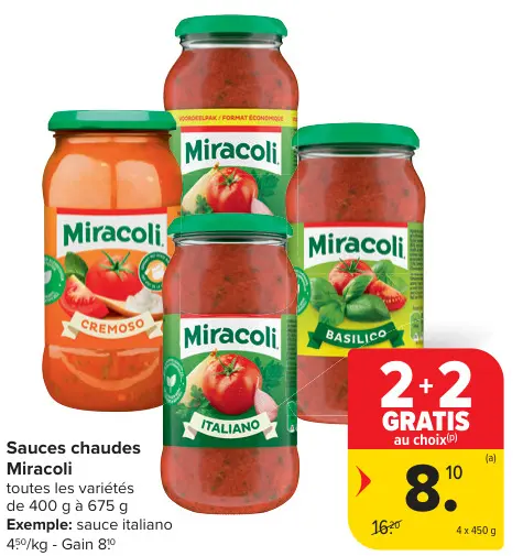Offre: Sauces chaudes