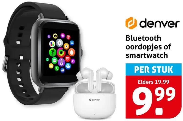 Aanbieding: Bluetooth oordopjes of smartwatch
