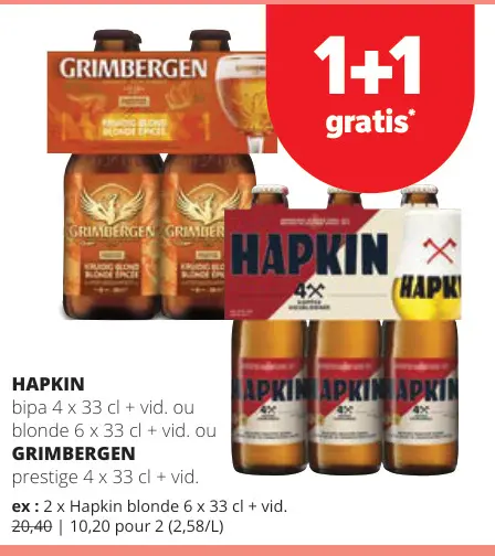Offre: Hapkin ou Grimbergen