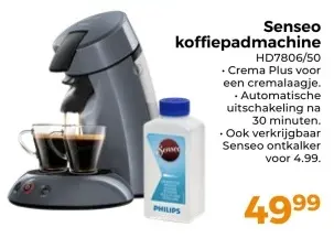 Aanbieding: Koffiepadmachine HD7806/50