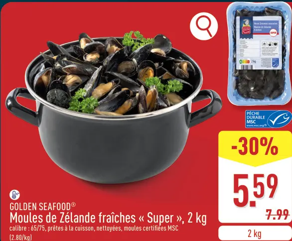 Offre: Moules de Zélande fraîches « Super »