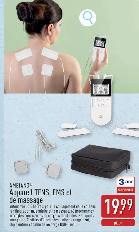 Offre: Appareil TENS, EMS et de massage