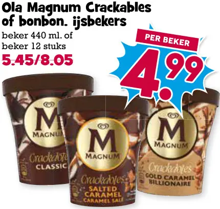 Aanbieding: Crackables of bonbon, ijsbekers
