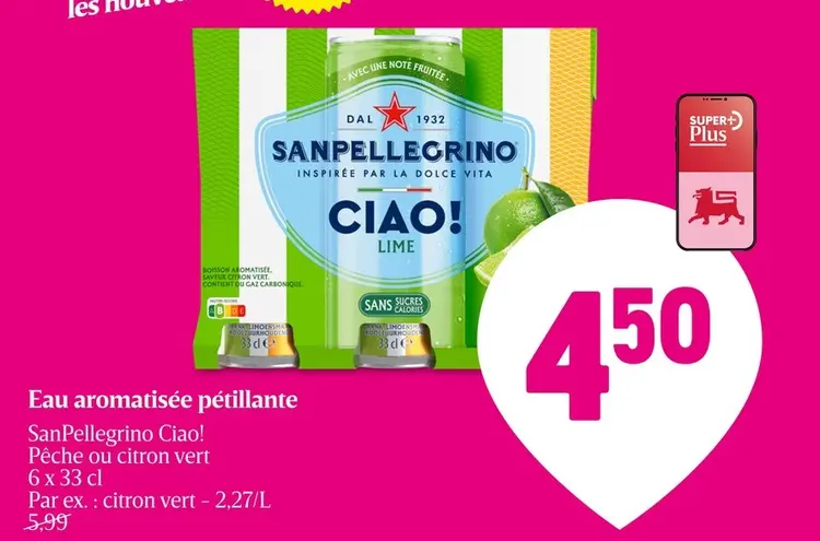 Offre: SanPellegrino Eau aromatisée pétillante