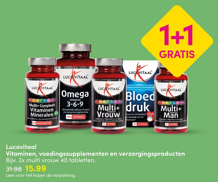 Aanbieding: Vitaminen, voedingssupplementen en verzorgingsproducten