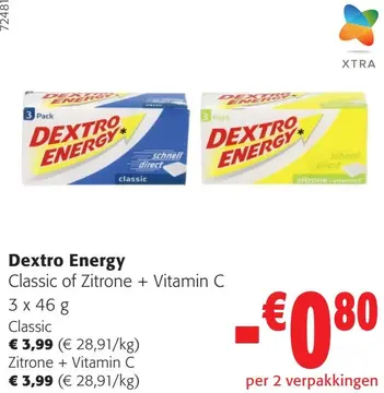 Aanbieding: Dextro Energy Classic of Zitrone + Vitamin C