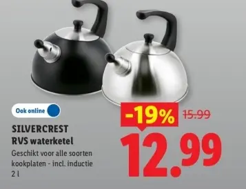 Aanbieding: RVS waterketel