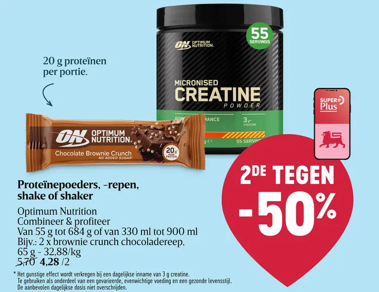 Promotie: Proteïnepoeders, -repen, shake of shaker