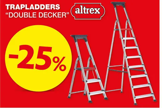 Promotie: Trapladders "double decker"