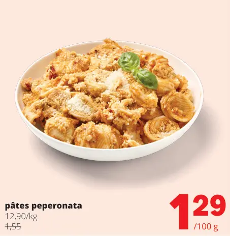 Offre: pâtes peperonata