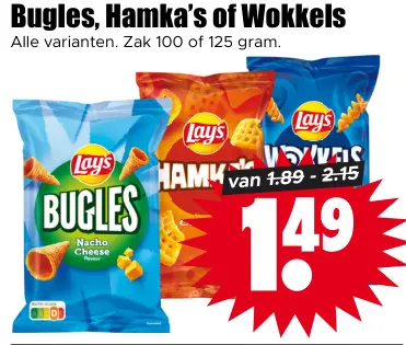 Aanbieding: Bugles, Hamka's of Wokkels