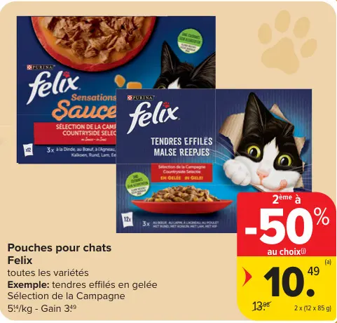 Offre: Pouches pour chats