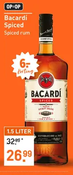 Aanbieding: Bacardí Spiced 150CL Mixen