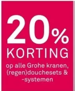 Aanbieding: Grohe kranen, (regen)douchesets & -systemen