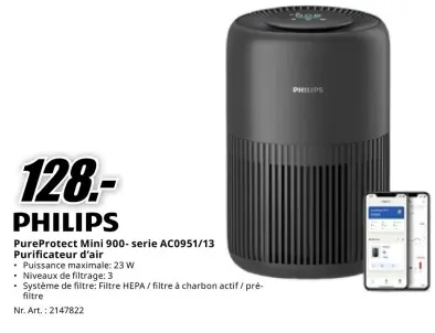 Offre: PureProtect Mini 900- serie AC0951/13 Purificateur d'air