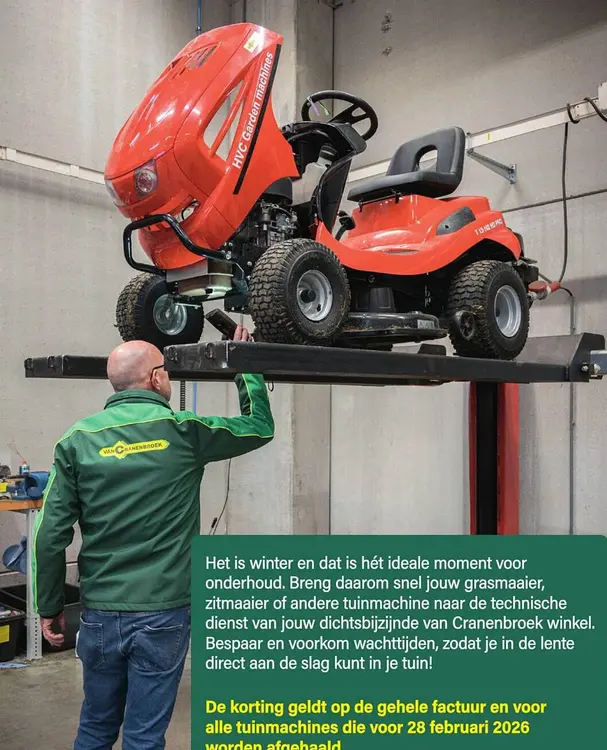Promotie: Grasmaaier, zitmaaier of andere tuinmachine